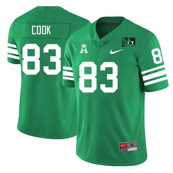 Men #83 Jake Cook North Texas Mean Green 2023 College Football Jerseys Stitched-Green